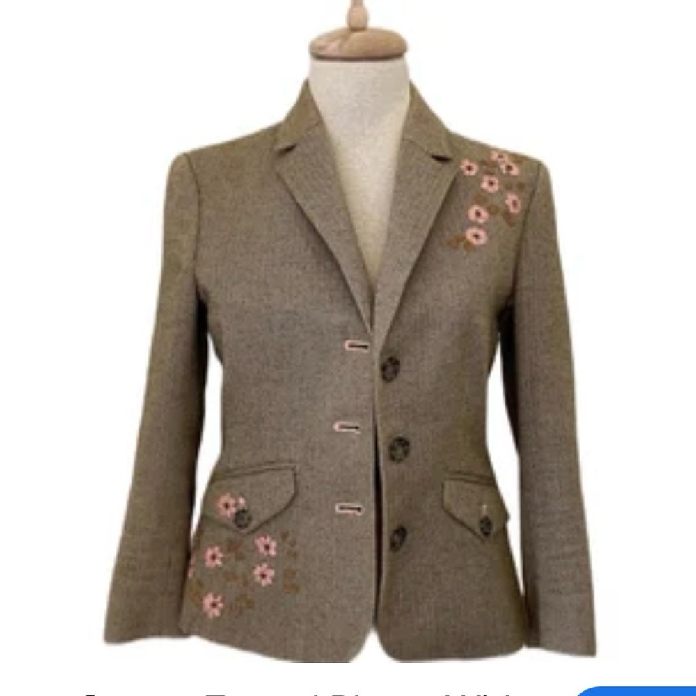 American Eagle women’s size medium tweed blazer with three-quarter sleeves